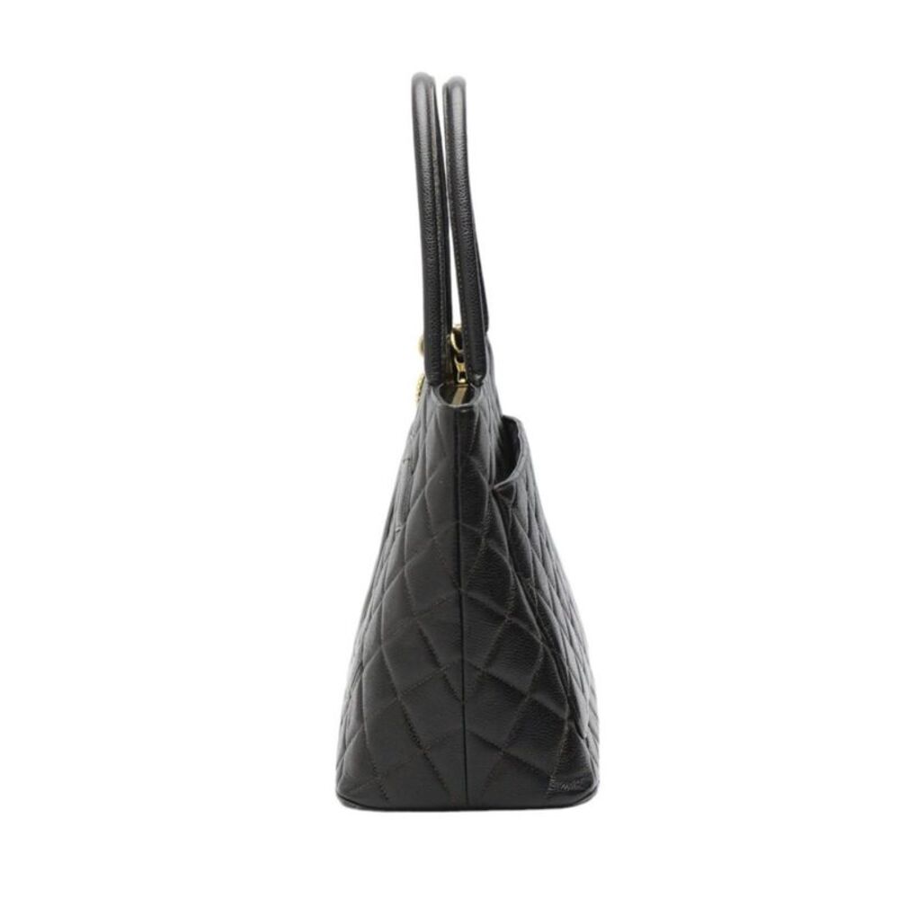 Chanel Shopping Black Leather Tote Bag (Pre-Owned) - Picture 6 of 16